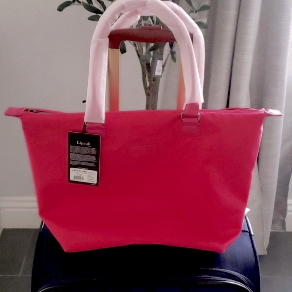 LIPAULT Paris $135 Tote Bag Travel Bag Shoulder Handbag Duffel Carry On Luggage - Picture 4 of 8